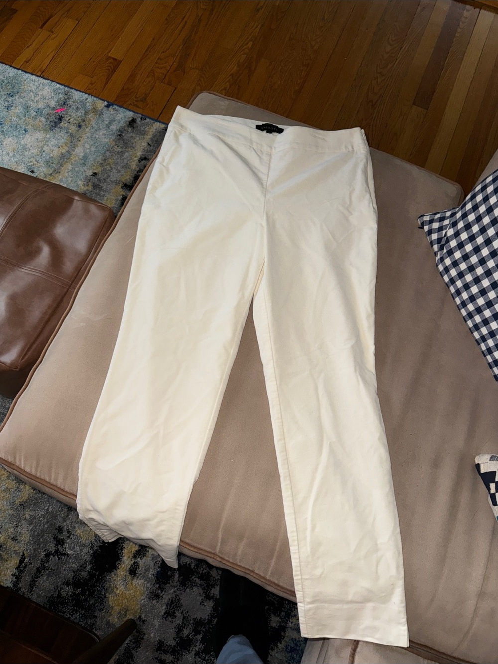 Talbots Cream Straight-Leg Pants